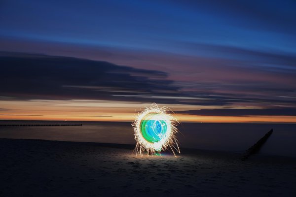23. Mai 2022 - Horizonte Zingst - Lightpainting Lichtmalerei am Strand